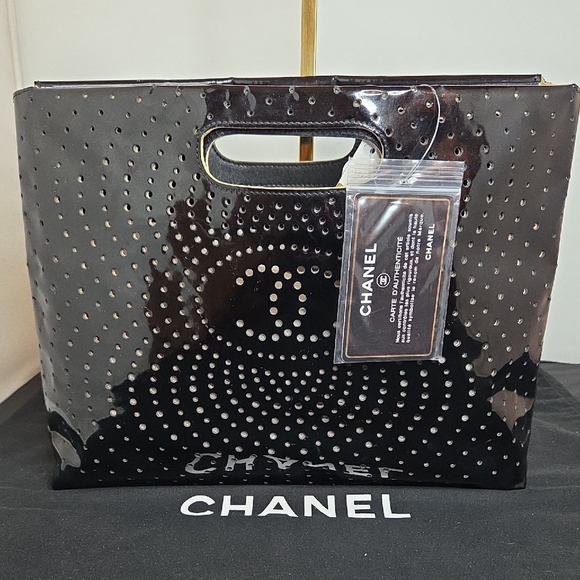 Chanel limited production2003- 3/way convertable perforated clutch bag Rare Find